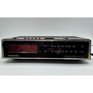 Soundesign Model 3619 AM/FM Digital Clock Radio Hong Kong Tested Vintage